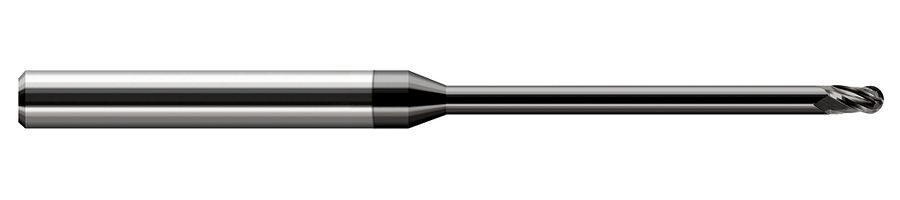 Picture of Harvey Tool 49231-C4 .031 Ball Carbide Stb FL 15x RCH EM, DIAMND End Mill Standard Flute Standard Helix Carbide Diamond Single End Ball NoseBall